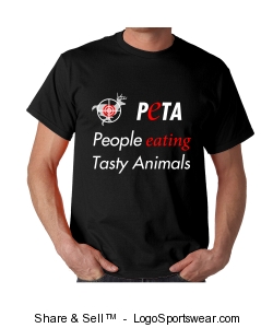 Eat Animals Shirt - Black Design Zoom